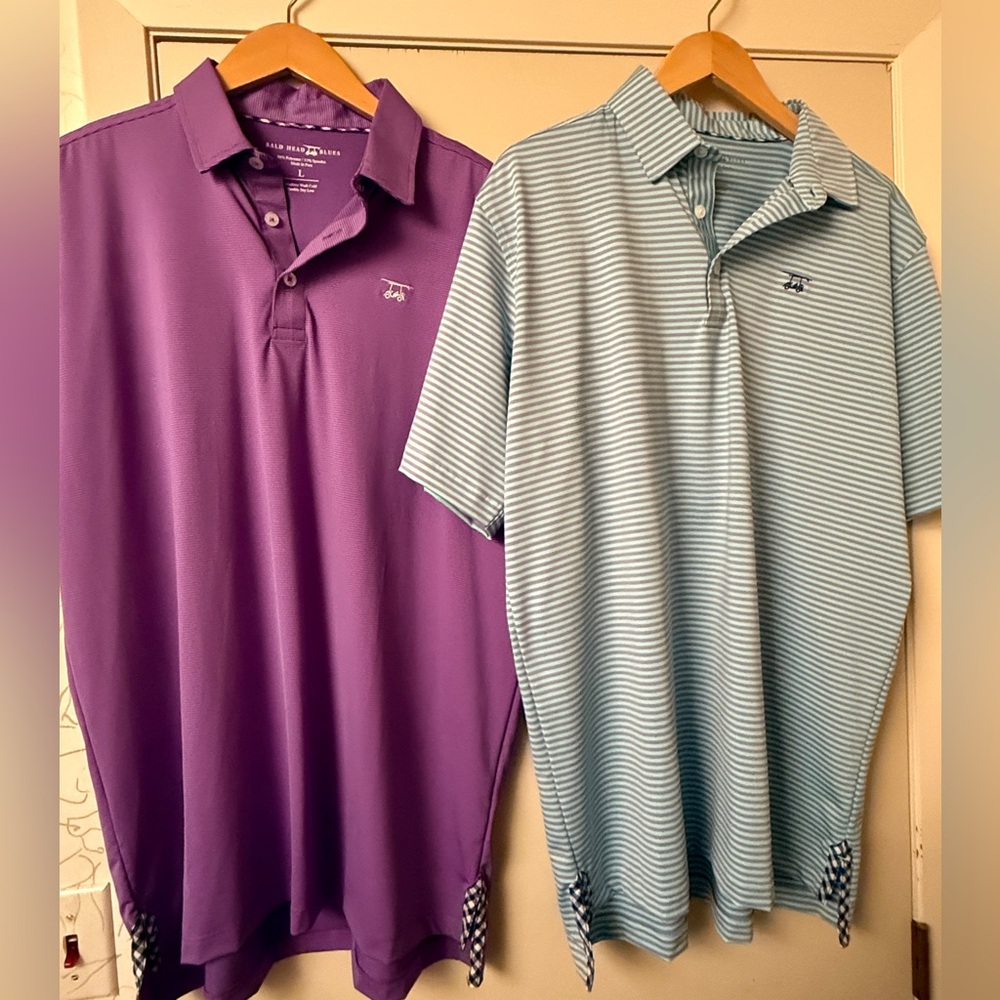 Bundle of 2 Bald Head Blues polos. NWOT!
